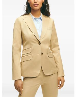 Brooks Brothers Buttoned Flap-Pocket Blazer - Natural