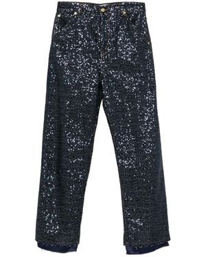 DARKPARK Vaqueros con aplique de lentejuelas - Azul