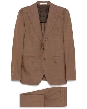 Tagliatore Single-Breasted Suit - Brown