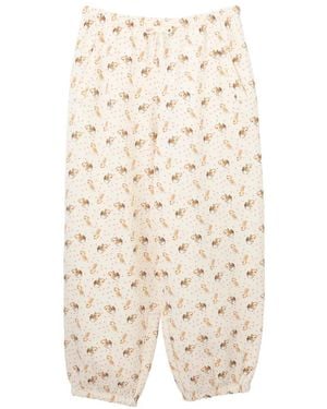 Ashley Williams Graphic-Print Track Pants - Natural