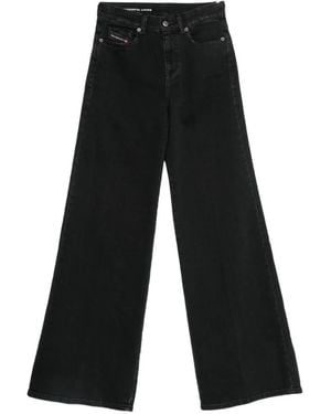DIESEL D-Akemi Wide-Leg Jeans - Black