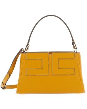 Elisabetta Franchi Handbag With Logo - Metallic