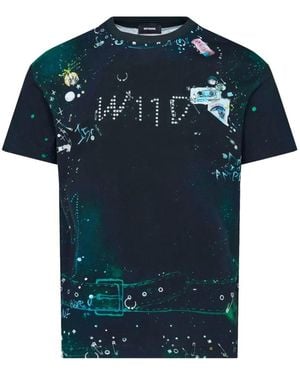 we11done T-Shirt Imprimé - Blue
