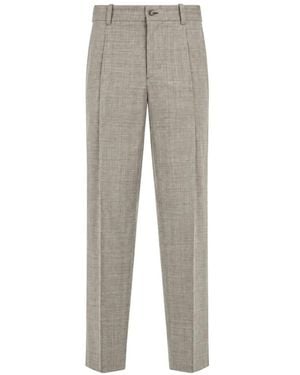 Billionaire Pleated Virgin Wool Trousers - Grey