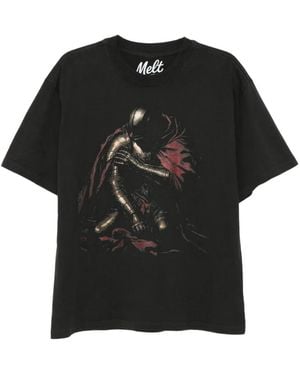 Melt Graphic-Print T-Shirt - Black