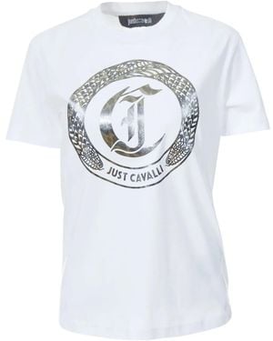 Just Cavalli T-Shirt À Logo Imprimé - Grey