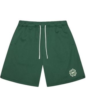 BROKEN PLANET Logo-Detail Shorts - Green