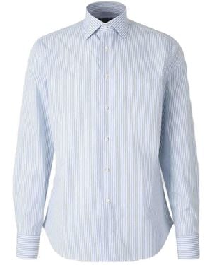 Canali ストライプ シャツ - ブルー