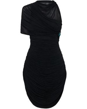 Christopher Esber Beach Glass Asymmetric Mini Dress - Black