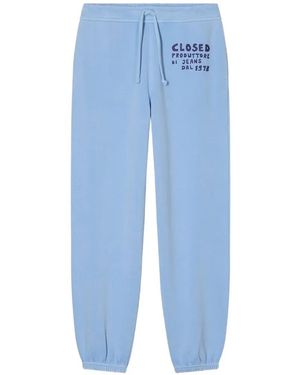 Closed Drawstring Track Trousers - Blue
