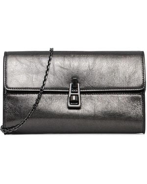 Coccinelle Leather Clutch Bag - Gray