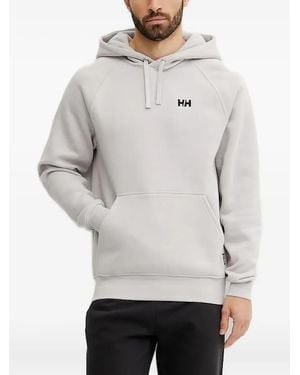 Helly Hansen Embroidered-Logo Hoodie - Grey