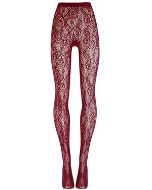 Wolford Strumpfhose Mit Blumendetail - Rot