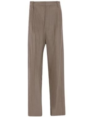 Victoria Beckham Pantalon Court Rayé - Grey