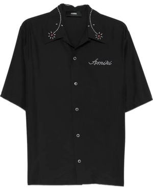 Amiri Stud Camp Shirt - Black