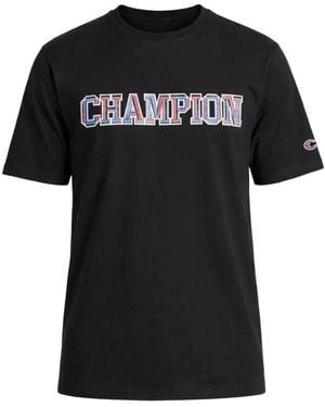 Champion Logo-Print T-Shirt - Black
