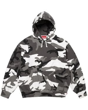 Supreme Logo-Appliqué Camouflage-Pattern Hoodie - Black