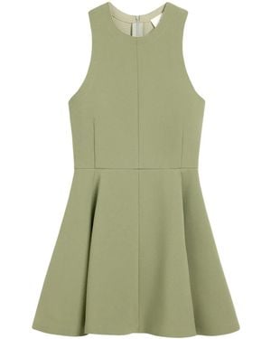 Ami Paris Virgin-Wool Skater Minidress - Green