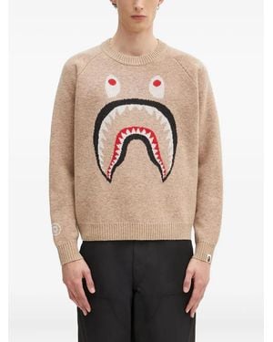 A Bathing Ape Maglione Con Intarsio - Neutro