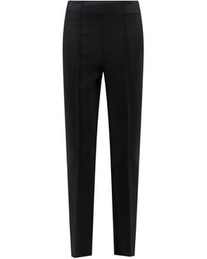 Rohe Cigarette-Leg Topstitched Slim-Fit Pants - Black