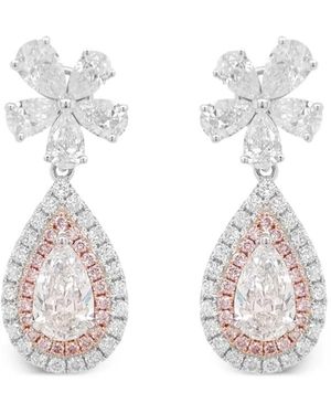 HYT Jewelry 18K And Rose Diamond Earrings - White