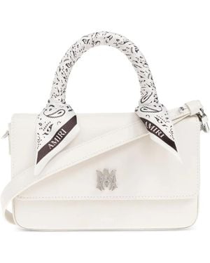 Amiri Bandana-Detail Tote Bag - White