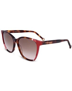 Carolina Herrera Tortoiseshell-Effect Sunglasses - Pink