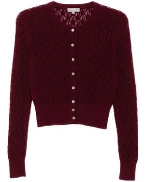 N.Peal Cashmere カシミア カーディガン - レッド