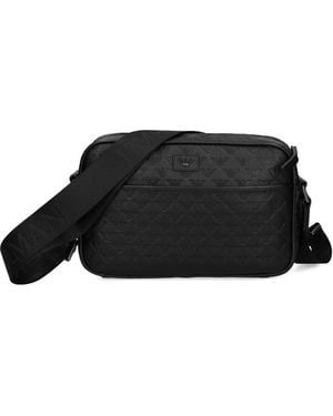 Emporio Armani ロゴ メッセンジャーバッグ - ブラック