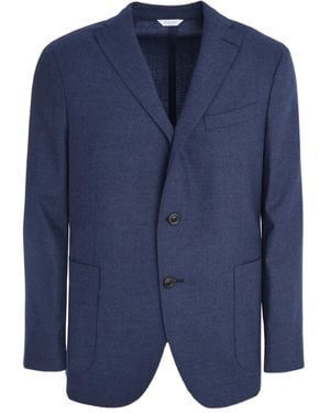Boglioli Three-Button Patch-Pocket Jacket - Blue