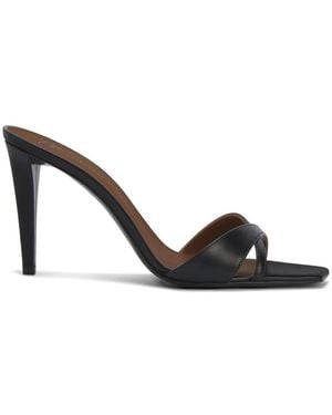 Giuseppe Zanotti Mules Brivido De Piel Con Tiras Cruzadas - Negro
