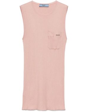Prada Top A Coste - Rosa