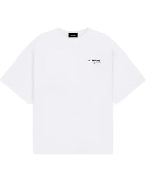 we11done Camiseta Oversize Con Logo Estampado - Blanco