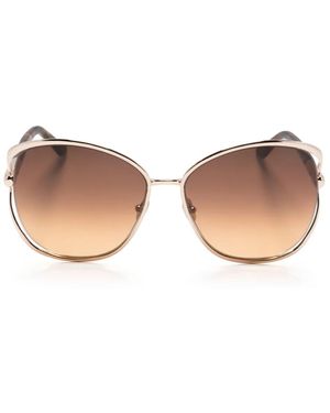 Tom Ford Occhiali Da Sole Tondi Con Dettaglio Cut-Out - Rosa