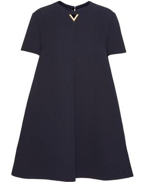 Valentino Garavani Abito Corto Structured Couture - Blu