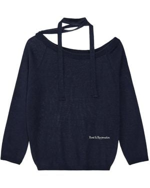 Rest&Recreation One-Shoulder Sweater - Blue