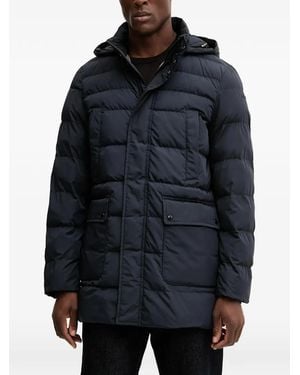 Geox Leitan Hooded Padded Jacket - Blue