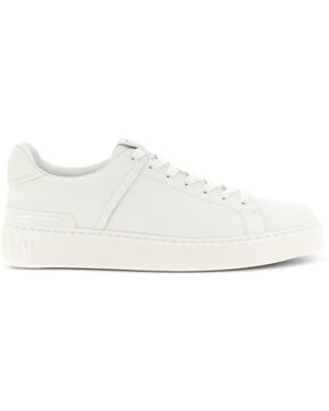 Balmain B-Court Smooth Leather Sneakers - White