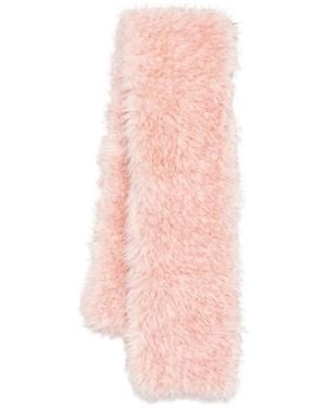 Ganni Faux-Fur Scarf - Pink