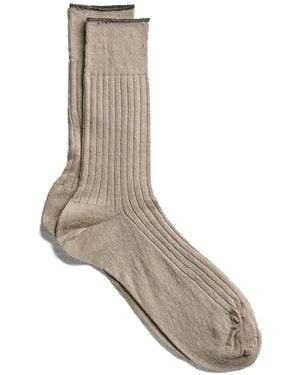 yahae Ribbed-Knit Socks - White