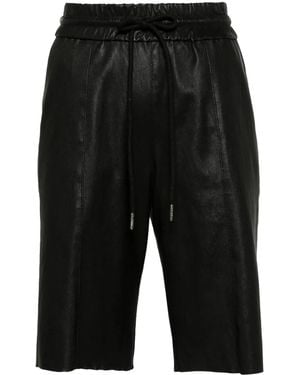SPRWMN Leren Shorts - Zwart