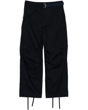 Sacai Belted Oxford Trousers - Black