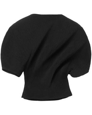 Séfr Drapierte Naomi Bluse - Schwarz