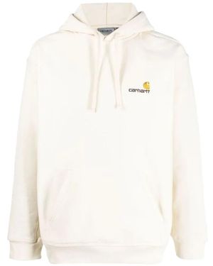 Carhartt American Script Logo-Embroidered Hoodie - White