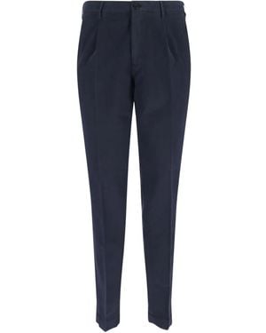 Incotex Pleated-Front Pants - Blue