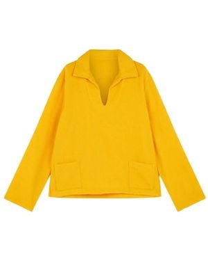 Fortela Franco2 V-Neck Pocket Jumper - Yellow