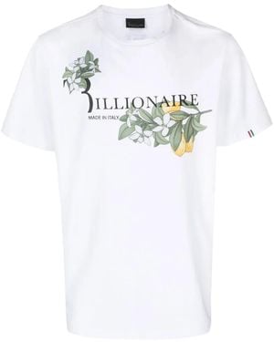 Billionaire T-Shirt Mit Logo-Print - Weiß