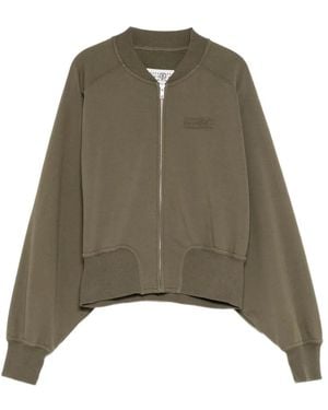 MM6 by Maison Margiela Embroidered-Logo Bomber Jacket - Green