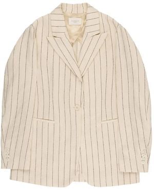 Montedoro Pinstripe Blazer - Natural