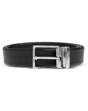Emporio Armani Leather Belt - White